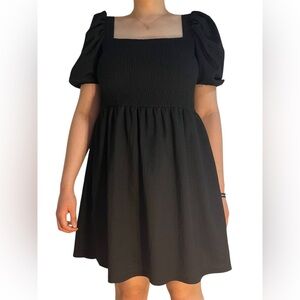 Black Puff Sleeve Dress